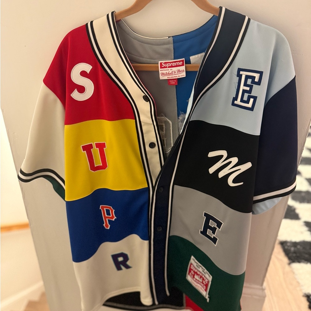 Supreme x Mitchell & Ness Colorblock Jersey